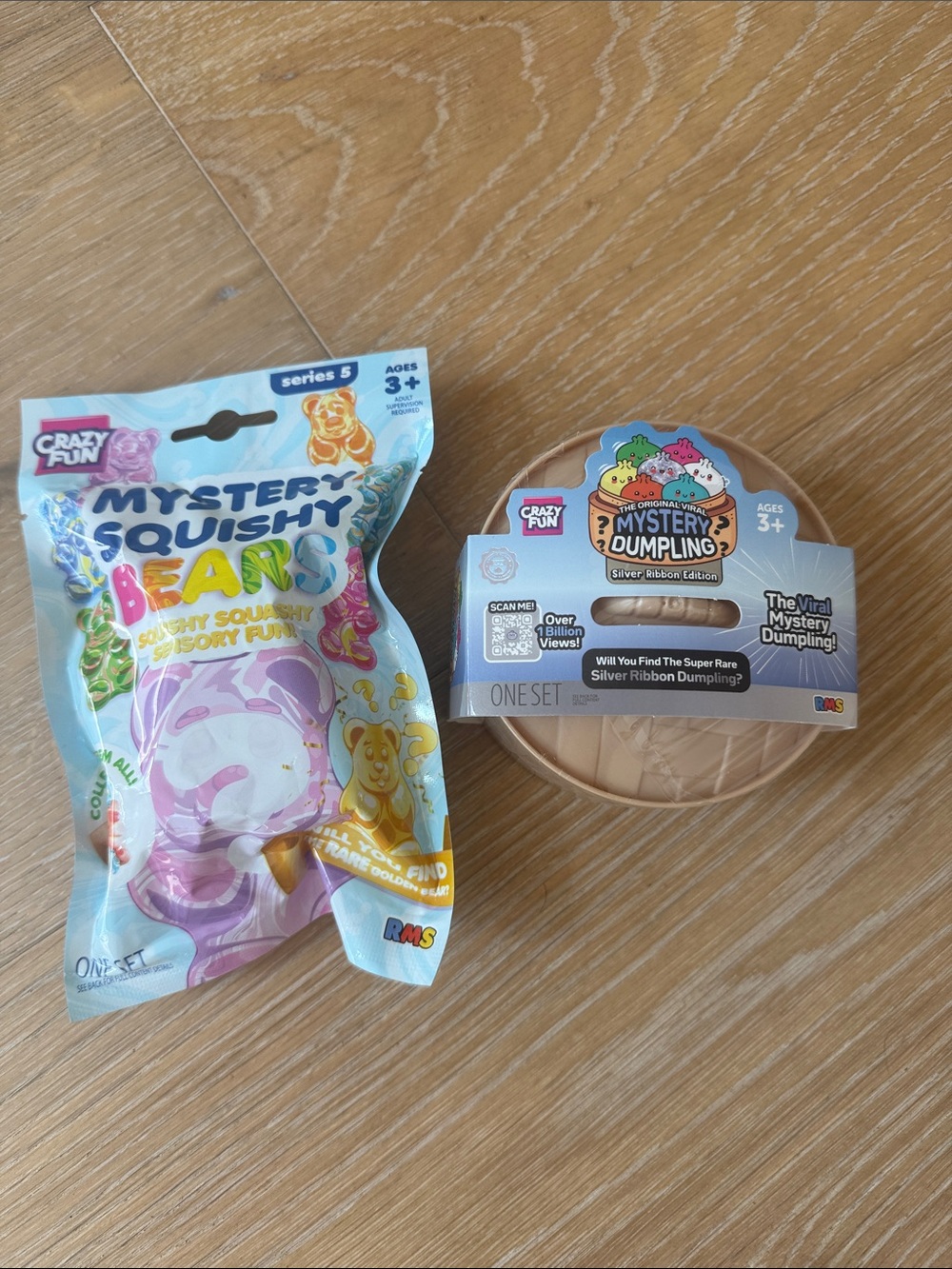 RMS Mystery Squishy Bear + Silver Ribbon Dumpling Bundle NWT